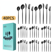 Lade das Bild in den Galerie-Viewer, 304 Stainless Steel Flatware Sets 8 People Western Food/Steak Knife, Fork and Spoon Suit