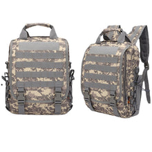 Lade das Bild in den Galerie-Viewer, Military Fans Combat Bag Outdoor Sports Backpack Laptop Backpack 14-Inch Oxford Waterproof Camouflage Bag