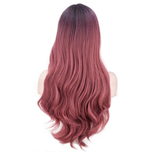 Lade das Bild in den Galerie-Viewer, Women Wig Chemical Fiber Gradient Pink Long Curly Hair W485