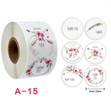 Load image into Gallery viewer, 1000PCs Hand-Painted Flower Thank You Sticker Adhesive Label Gift Food Sticker