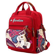 Lade das Bild in den Galerie-Viewer, Bag Women's New Backpack out Mummy Bag Shoulder Crossbody Mother Large Capacity Canvas Bag Mother Bag
