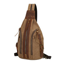 Lade das Bild in den Galerie-Viewer, Backpack Vintage Canvas Multi-Functional Men shoulder bag