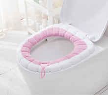 Load image into Gallery viewer, 3pcs Toilet Seat Cover Pads Cushion Cushion Universal Plush Autumn and Winter Warm and Cute Knitted