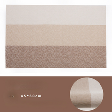 Lade das Bild in den Galerie-Viewer, 2PCs Christmas Tablecloths Woven Horizontal Stripes Textilene Placemat PVC Waterproof Non-Slip