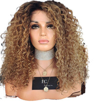 Load image into Gallery viewer, Women Wig African Gradient Small Curly Hair Medium Fluffy Hair Cover W34