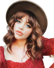 Load image into Gallery viewer, Women Wig Brown Short Curly Hair Short Headgear W130