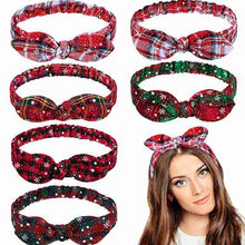 Load image into Gallery viewer, 2Pcs Bunny Ears Christmas Gift Cute Scrunchie Pack Hair Accessories Head Band Rabbit Headbands for Women Ties Bands