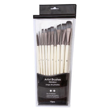 Load image into Gallery viewer, 10 pcs Nylon Hair Brush Sets Watercolor Acrylic Oil Paints Brushes