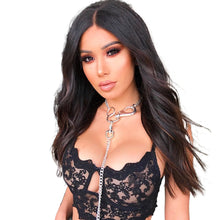 Load image into Gallery viewer, Women Wig Fashion Black Pick Brown Medium Long Curly Hair W30