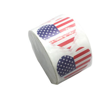 Load image into Gallery viewer, 2x500pcs Xmas Christmas Stickers Roll Label Independence Day Independence Day Election Color Clothes Face