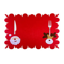 Load image into Gallery viewer, 3pcs Christmas Tablecloths Christmas Table Decorations Table Mat Knife and Fork Cushion