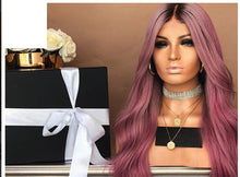 Lade das Bild in den Galerie-Viewer, Women Wig Chemical Fiber Gradient Pink Long Curly Hair W485