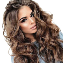 Load image into Gallery viewer, Women Wig Long Black Brown Gradient Long Curly Hair Synthetic Wigs W29