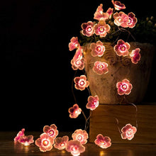 Load image into Gallery viewer, 2m Cherry Lighting Strings Blossom Flower LED String Fairy Lamp For Indoor Wedding Pink Bells Garland Deco