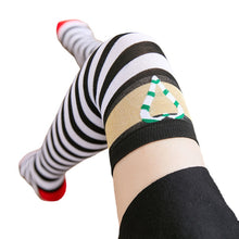 Lade das Bild in den Galerie-Viewer, 2x Halloween Xmas Christmas Gifts Decoration over the Knee Christmas Stockings Stockings