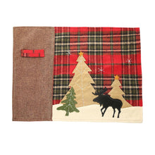 Load image into Gallery viewer, 2pcs Christmas Tablecloths Table Place Mat Elk Tree Tables Cover Christmas Decorations