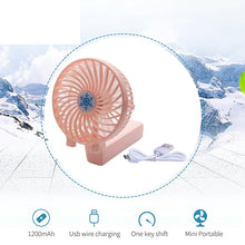 Load image into Gallery viewer, Mini Portable Handheld Fan USB Charging Foldable 3 Speed Adjustable Outdoor Portable Air Conditioner
