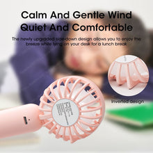 Load image into Gallery viewer, 1200mAh USB Mini Handheld Fan Outdoor Mini Creative Desktop Office Rechargeable Portable Handheld Fa
