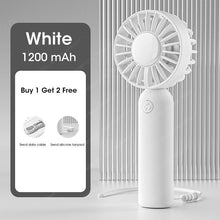 Load image into Gallery viewer, 1200mAh USB Mini Handheld Fan Outdoor Mini Creative Desktop Office Rechargeable Portable Handheld Fa
