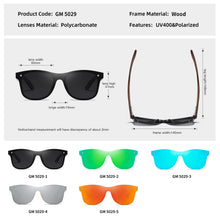 Load image into Gallery viewer, Sunglasses sun Shades Wooden Wooden Leg Men's and Women's Color Film UV Proof unisex
