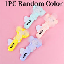 Lade das Bild in den Galerie-Viewer, 1PC Cartoon Hand-Pressed Hand-Cranked Small Fan Dormitory Mini Student Portable Hand-Held Manual Sma
