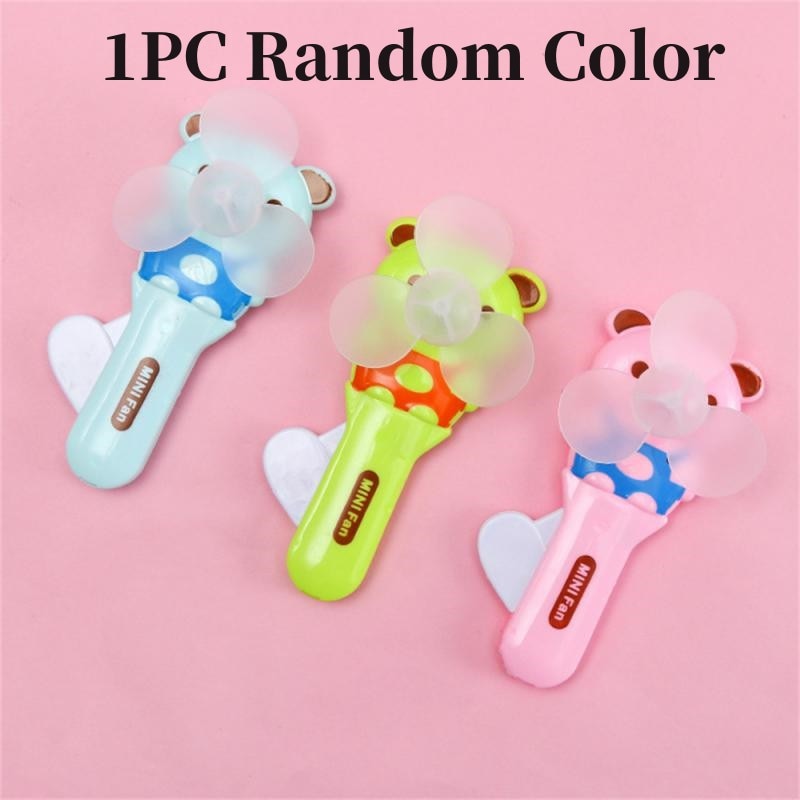 1PC Cartoon Hand-Pressed Hand-Cranked Small Fan Dormitory Mini Student Portable Hand-Held Manual Sma