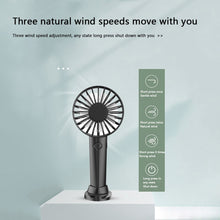 Lade das Bild in den Galerie-Viewer, 2022 USB Mini Strong Wind Handheld Fan USB Rechargeable Mini Desktop Air Cooler Outdoor Fan Cooling
