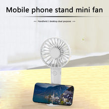 Lade das Bild in den Galerie-Viewer, 2022 USB Mini Strong Wind Handheld Fan USB Rechargeable Mini Desktop Air Cooler Outdoor Fan Cooling
