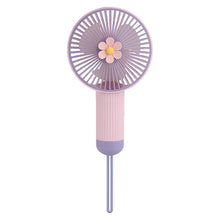 Lade das Bild in den Galerie-Viewer, 2023 New Flowers Simple Handheld Fan Outdoor with Lanyard Pocket Mini Fan Portable Three-gear Wind U
