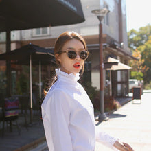 Lade das Bild in den Galerie-Viewer, Sunglasses sun Shades Retro Transparent Edge Trendy round Frame Korean Style Face Trimming unisex
