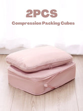 Load image into Gallery viewer, 2pcs Travel Compression Packing Cubes Bag Portable Suitcase Clothes Organizers Waterproof Luggage Storage Cases Drawer Bags
