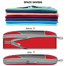 Load image into Gallery viewer, 3/6PCS Compressed Packing Cubes Travel Storage Organizer Set With Shoe Bag Mesh Visual Luggage Portable Lightweight Suitcase Bag
