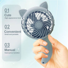 Load image into Gallery viewer, 3 Colors Portable Handheld Fan Hand Pressure Fan Mini Portable Fan Without Battery Household Cute Fa
