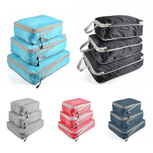 Load image into Gallery viewer, 3PCS Compressible Packing Cubes Foldable Waterproof Travel Storage Bag Suitcase Nylon Portable With Handbag Luggage Organizer
