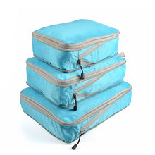 Load image into Gallery viewer, 3PCS Compressible Packing Cubes Foldable Waterproof Travel Storage Bag Suitcase Nylon Portable With Handbag Luggage Organizer
