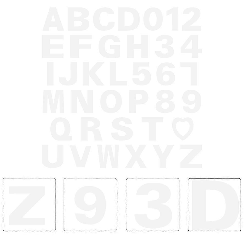 37pcs Alphabet Cake Stencils Letter Number Templates White