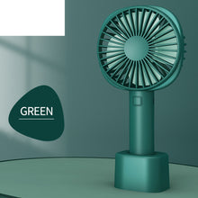 Load image into Gallery viewer, Mini Portable Handheld Fan with Base Rechargeable USB Silent Small Fan Long Battery Life for Travel

