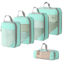 Lade das Bild in den Galerie-Viewer, 5PCS Compressed Packing Cubes Travel Storage Organizer Set Mesh Visual Luggage Portable Lightweight Suitcase Bag
