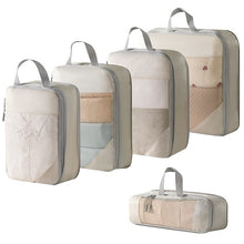 Lade das Bild in den Galerie-Viewer, 5PCS Compressed Packing Cubes Travel Storage Organizer Set Mesh Visual Luggage Portable Lightweight Suitcase Bag
