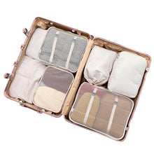 Load image into Gallery viewer, 6/7/8 Piece Set Travel Storage Bags Home Digital Data Cable Organizer For Clothes Shoe Luggage Packing Cube Suitcase Tidy Pouch

