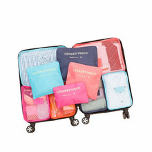 Lade das Bild in den Galerie-Viewer, 6pcs Travel Storage Bag Multifunction Packing Cube Bag for Clothes Tidy Organizer Wardrobe Suitcase Pouch Travel Organizer Bag
