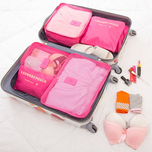 Lade das Bild in den Galerie-Viewer, 6pcs Travel Storage Bag Set For Clothes Tidy Organizer Wardrobe Suitcase Pouch Unisex Multifunction Packing Cube Bag Travel Kit
