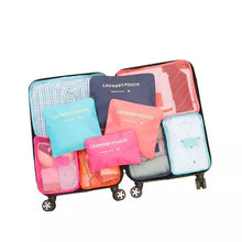 Lade das Bild in den Galerie-Viewer, 6pcs Travel Storage Bag Set For Clothes Tidy Organizer Wardrobe Suitcase Pouch Unisex Multifunction Packing Cube Bag Travel Kit

