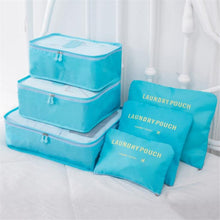 Lade das Bild in den Galerie-Viewer, 6pcs Travel Storage Bag Set For Clothes Tidy Organizer Wardrobe Suitcase Pouch Unisex Multifunction Packing Cube Bag Travel Kit
