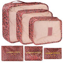 Load image into Gallery viewer, 6pcs Travel Storage Bag Set for Clothes Tidy Organizer Wardrobe Suitcase Pouch Travel Organizer Bag Case Shoes Packing Cube Bag
