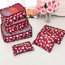 Lade das Bild in den Galerie-Viewer, 6pcs Travel Storage Bag Set for Clothes Tidy Organizer Wardrobe Suitcase Pouch Organizer Bag Case Shoes Packing set
