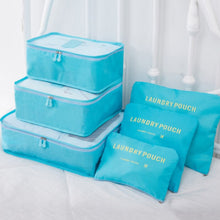 Lade das Bild in den Galerie-Viewer, 6pcs Travel Storage Bag Set for Clothes Tidy Organizer Wardrobe Suitcase Pouch Organizer Bag Case Shoes Packing set
