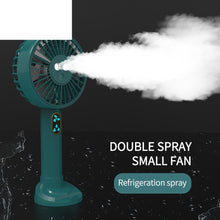 Load image into Gallery viewer, Portable Outdoor Travel Handheld Fan 2 in 1 Water Mist Fan USB Desktop Fan Portable Hydration Meter
