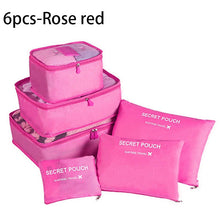 Load image into Gallery viewer, 6pcs/Set Suitcase Packing Cubes For Travel Organizer Transparent Mesh Pouch Clothes Cosmetics Storage Bag Portable Handbags
