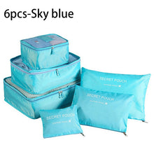 Load image into Gallery viewer, 6pcs/Set Suitcase Packing Cubes For Travel Organizer Transparent Mesh Pouch Clothes Cosmetics Storage Bag Portable Handbags
